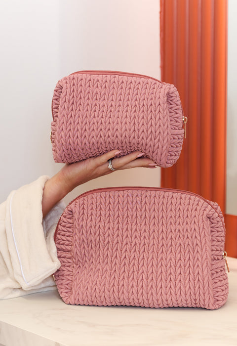 LUXE QUILTED TRAVEL BAG SET