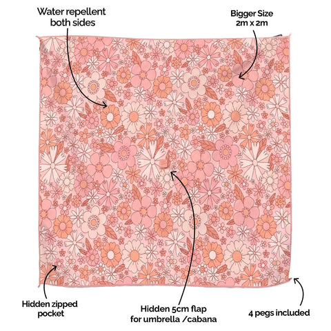 The Anywhere Picnic Mat- Flower Power