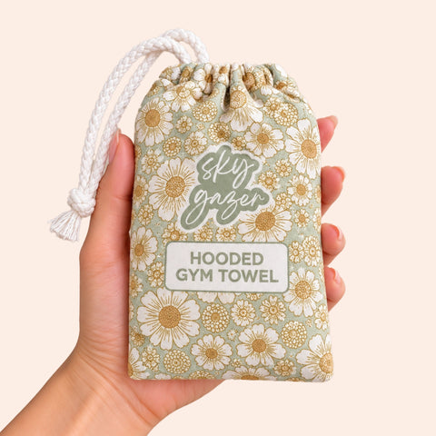 Reversible Hooded Gym Towel- Casuarina