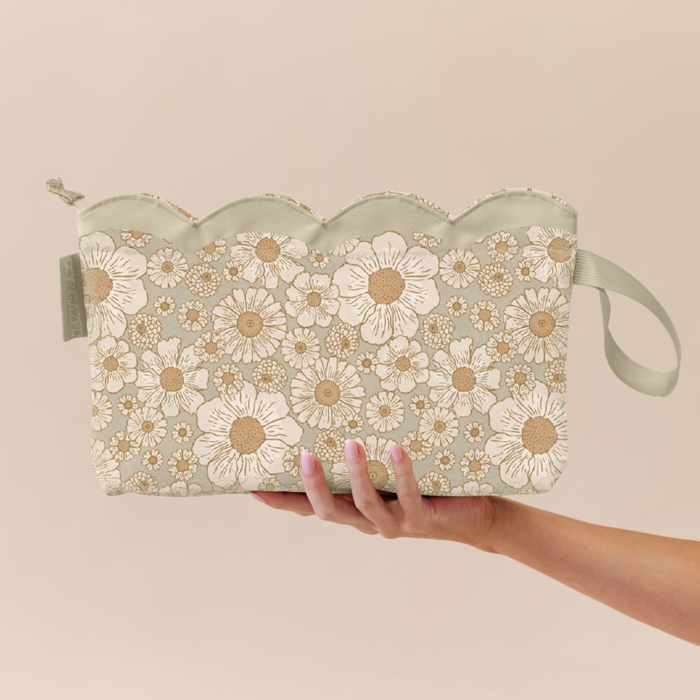 Scalloped Wet Bag- Casuarina