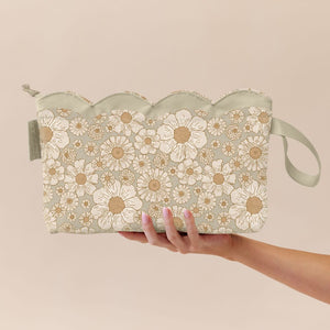 Scalloped Wet Bag- Casuarina