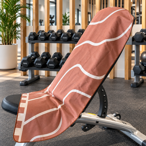 Reversible Hooded Gym Towel- Linea Mocha
