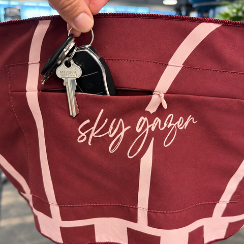 Reversible Hooded Gym Towel- Linea Burgundy