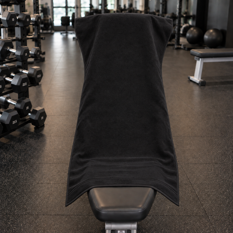 Reversible Hooded Gym Towel- Linea Black