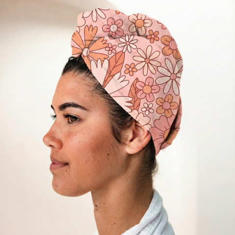 Quick Dry Hair Wrap- Flower Power