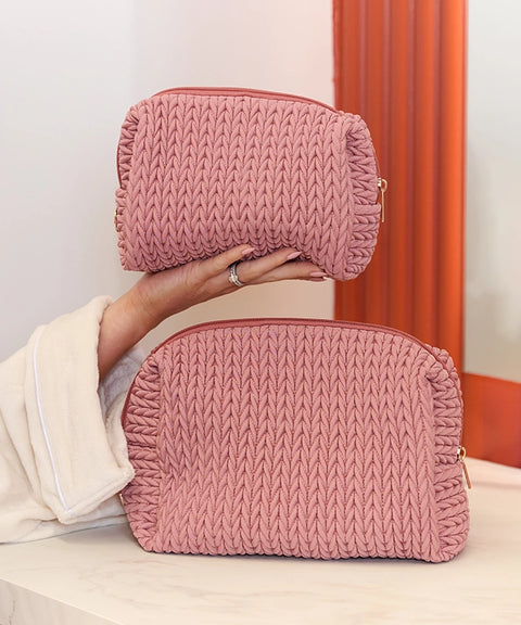 LUXE QUILTED TRAVEL BAG SET