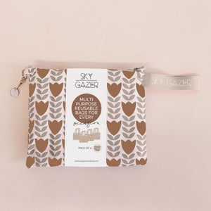 Multi-Purpose Reusable Bags (Pack of 4) Taupe