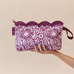 Scalloped Wet Bag- Berry Sunrise