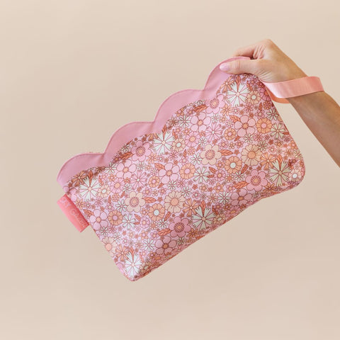 Scalloped Wet Bag- Flower Power