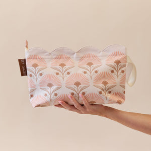 Scalloped Wet Bag- Rosebud Cream