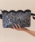 Scalloped Wet Bag- Palm Noir