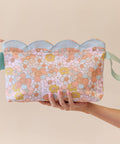 Scalloped Wet Bag- Floral Azure