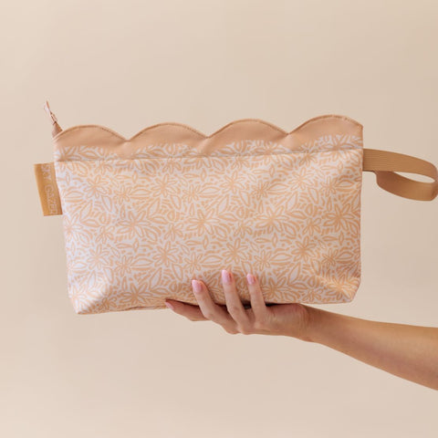 Scalloped Wet Bag- Amber Bloom