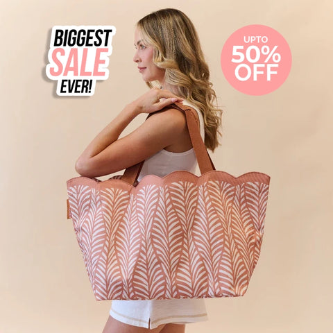 Scalloped Beach Bags