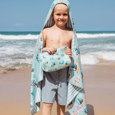 Hooded Towel (& Wet Bag)- Marley