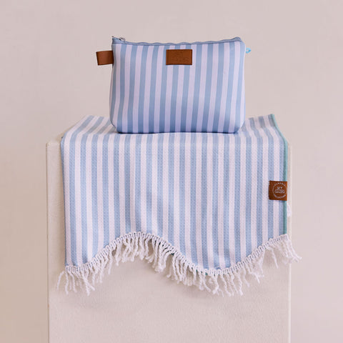 Classic Sand Free Towel- Pale Blue