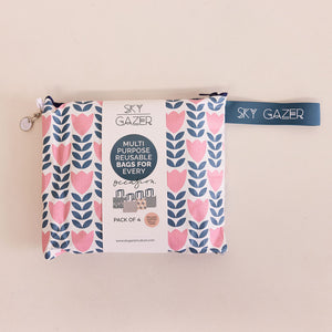 Multi-Purpose Reusable Bags (Pack of 4) Navy