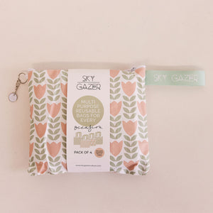 Multi-Purpose Reusable Bags (Pack of 4) Green