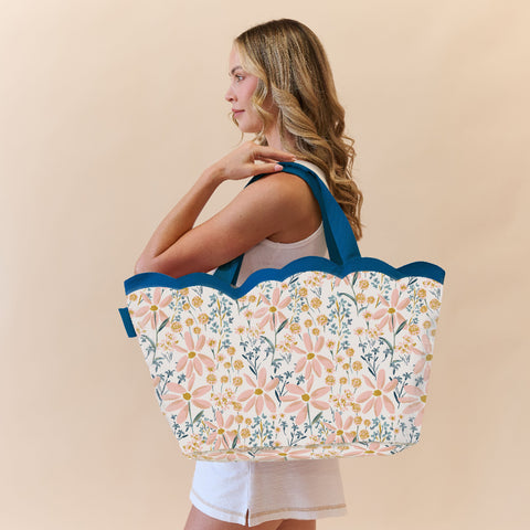Scalloped Beach Bag- Yamba
