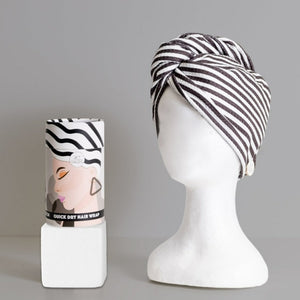 Quick Dry Hair Wrap- Black