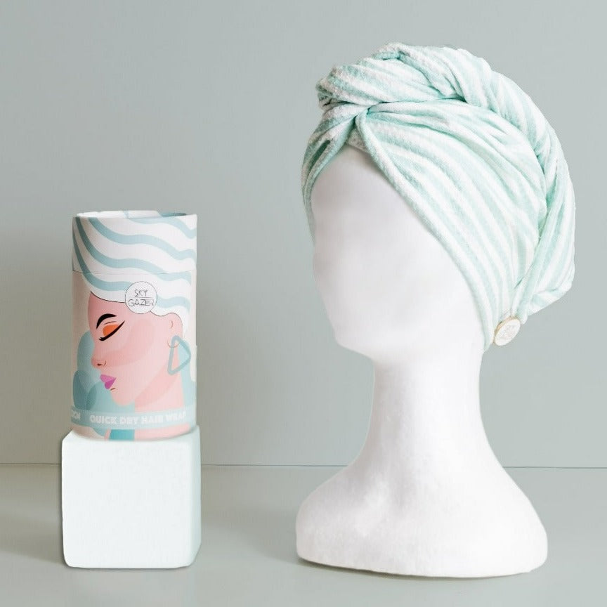 Quick Dry Hair Wrap- Duck Egg